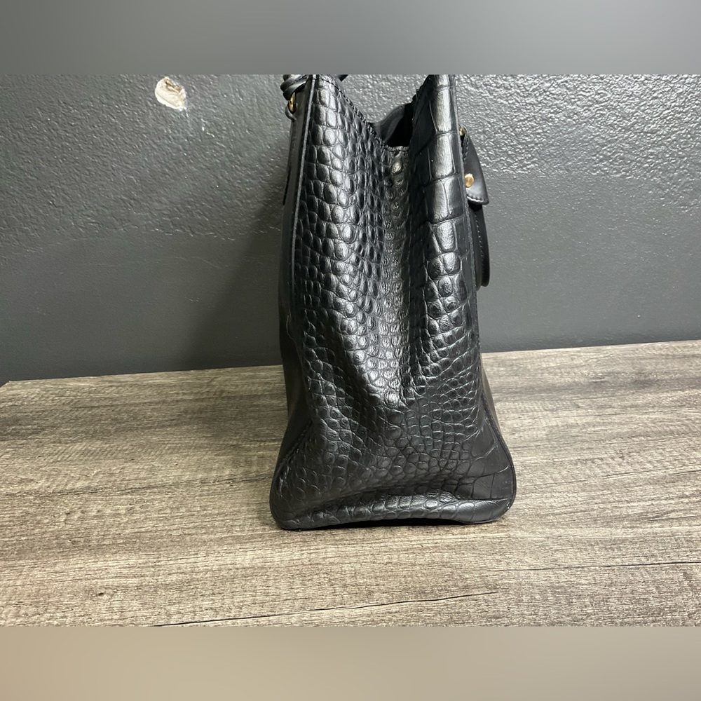 Roberta Prani New Italian Croc embossed Leather Handbag - Picture 2 of 10